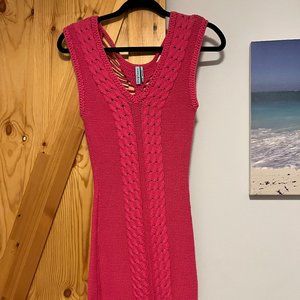 Guess-Pink Crochet Dress